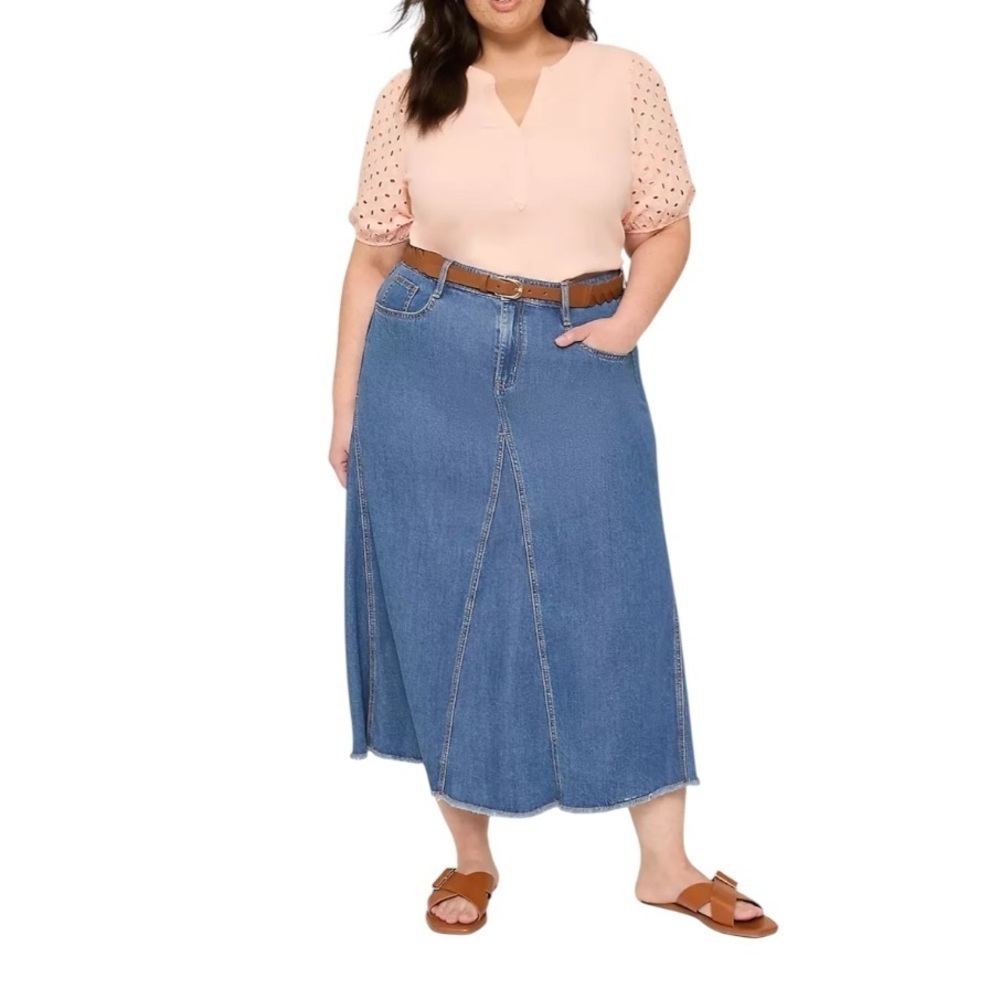 🆕 Lane Bryant Denim Maxi Skirt size 28
